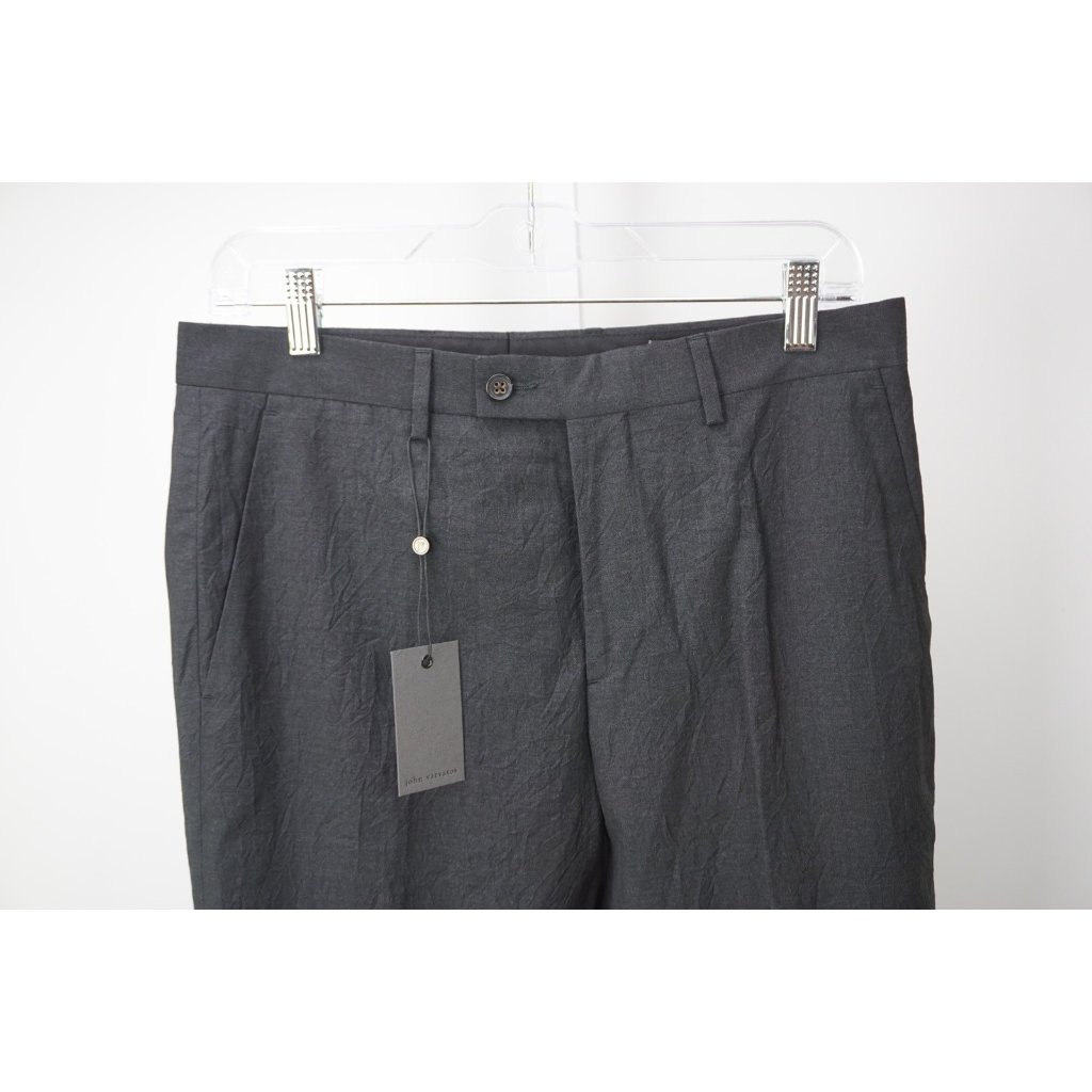 John Varvatos Charcoal Mens Wool Pants Sz 46 Brand New